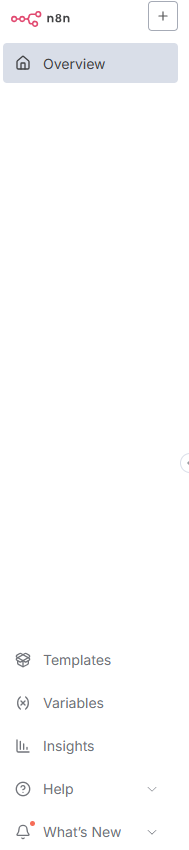 Editor UI left-side menu